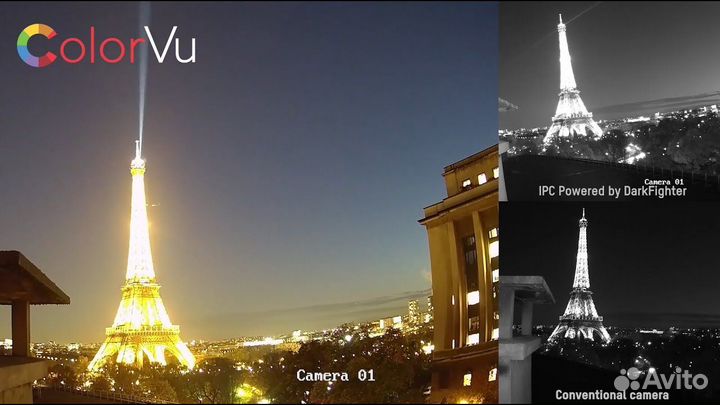 Комплект IP HiWatch 4Mpx на 2камеры с тех ColorVu