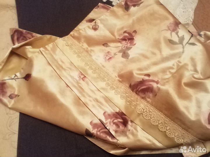 Комплект на кровать, атлас. Италия. 5 предметов