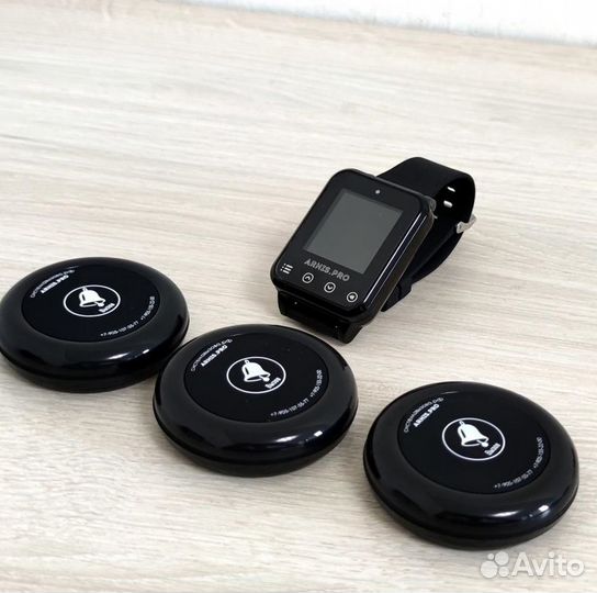 Беспроводные кнопка вызова официанта и часы Элит