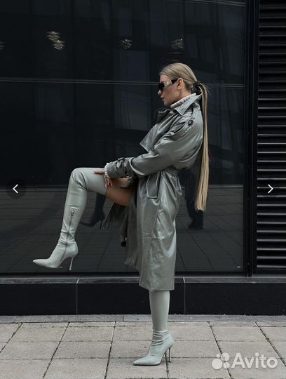 Ботфорты в оливковом цвете