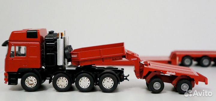 1/50 тягач MAN трал прицеп Nooteboom низкорамник