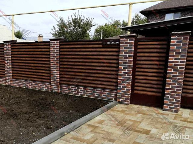 Забор жалюзи металлический