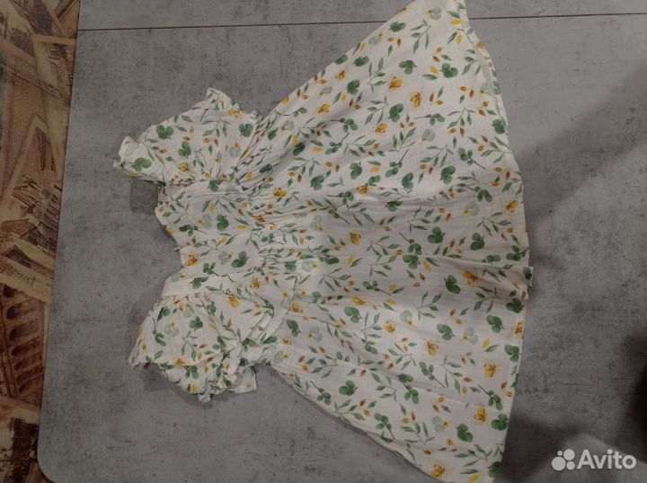 Муслиновое летнее платье для девочки 80-86 размер
