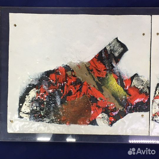 Картина Рыбы горячая эмаль на меди. А.Авдеев