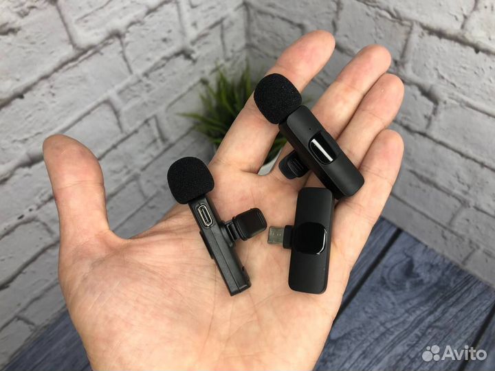 Беспроводной петличный микрофон для iPhone Двойной