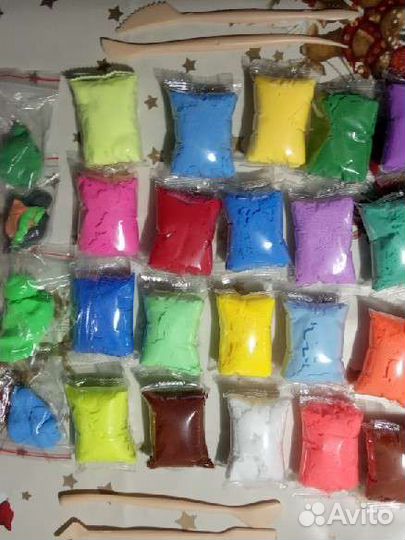 Мягкий пластилин + 4 лопатки