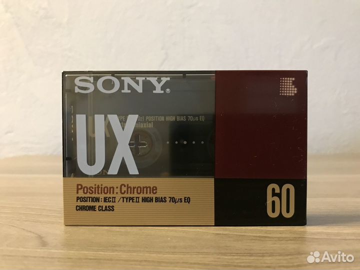 Аудиокассета Sony Chrome 1990 год