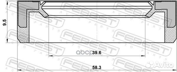 Сальник полуоси 39.6X58.3X9.5X9.5 suzuki swift