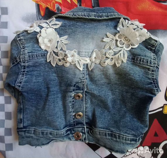 Джинсовая куртка для девочки 86 92 размер