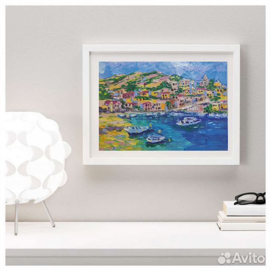 Картина маслом бухта