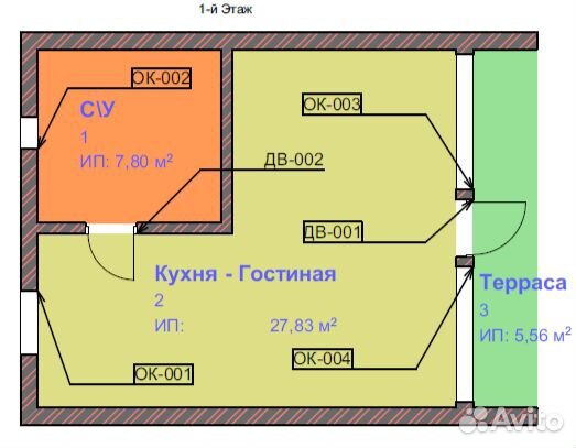 Проект дома A-frame 6х8м