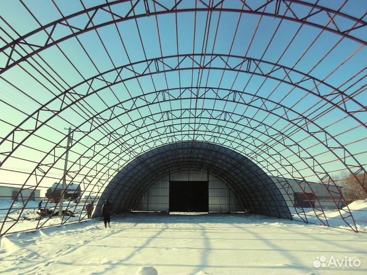 Каркас ангара арочного,ангар 24Х12Х30