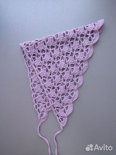 Вязаная косынка летняя хлопок