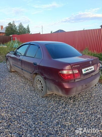 Nissan Almera 1.8 МТ, 2004, битый, 360 000 км