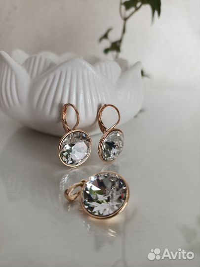 Серьги с кулоном