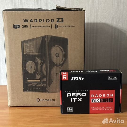 Игровой пк Ryzen 5 1600/16GB/480GB/RX550 4GB