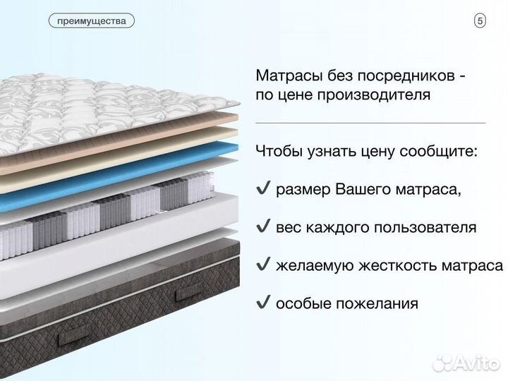 Матрас 160х200 на прямую от производителя