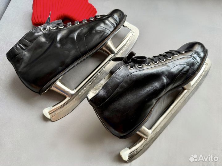 Мужские коньки СССР 45 р кожа утепленные