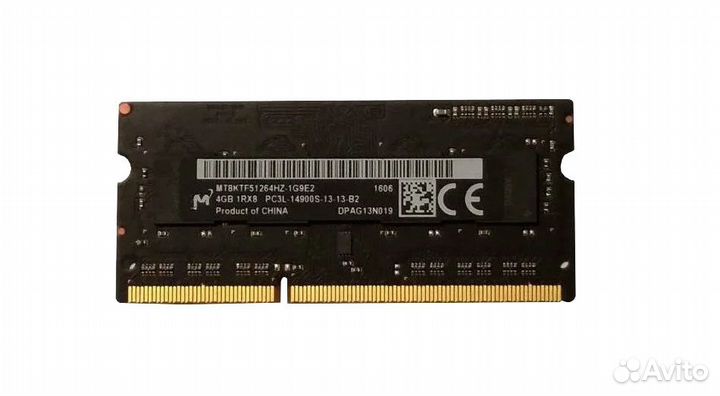 Micron 4GB PC3-14900 1Rx8 SO-dimm DDR3 1866MHz