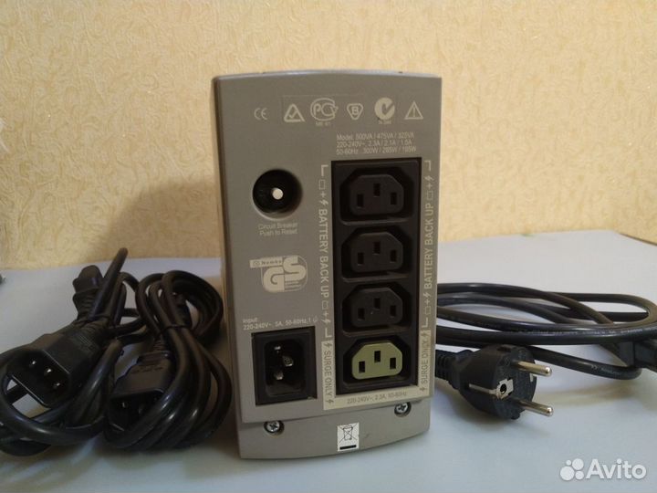 Ибп APC Back-UPS 500 с новым АКБ