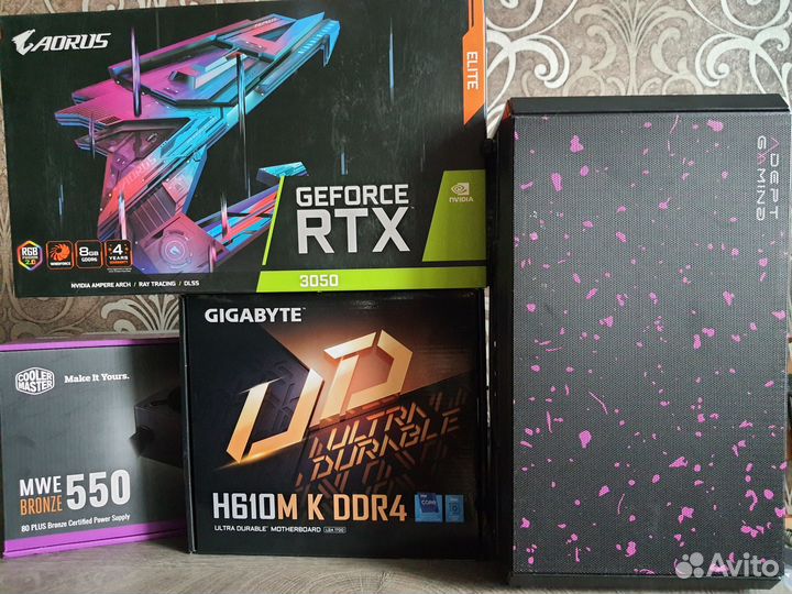 Новый Пк Core i3 12100+топовый-RTX3050 Aorus Elite