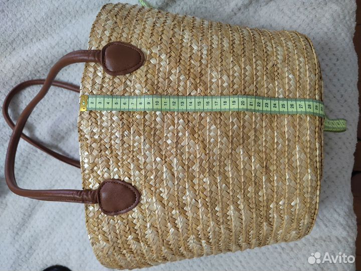 Соломенная сумка пляжная