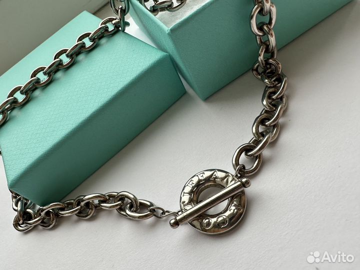 Tiffany колье серебро