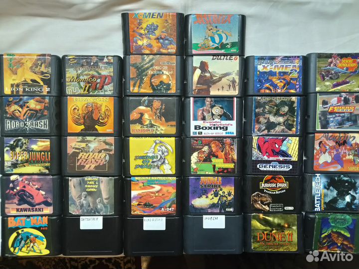 Sega 90-ых картриджи на цельных платах
