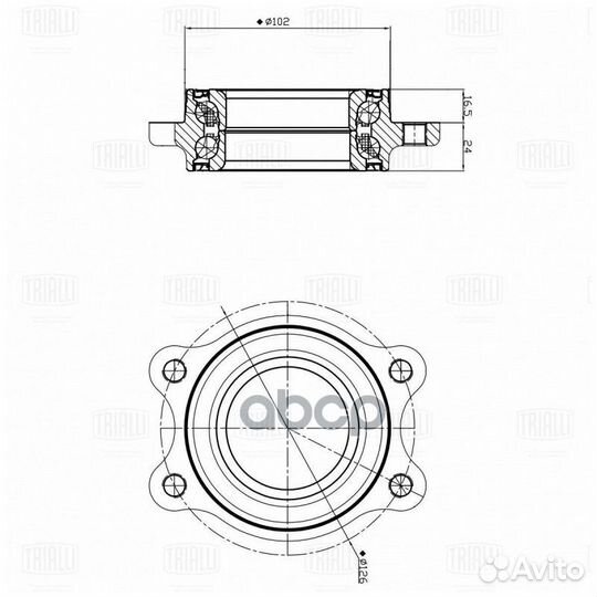 Ступица для а/м Audi A4 (07) (перед. с подшип.)