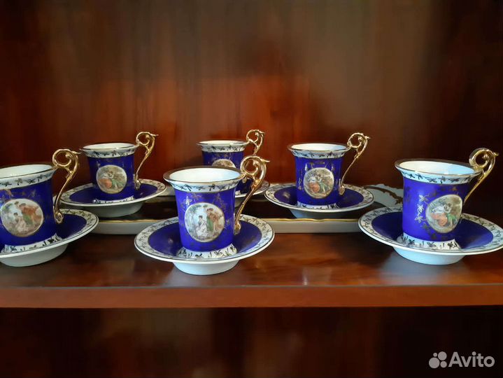Сервиз чайный/кофейный чашки с тарелками Мадонна