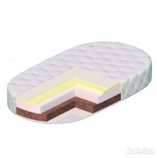 Матрас детский овальный 90х65