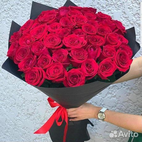 Букеты из свежих роз 51 шт, доставка Пластуновская