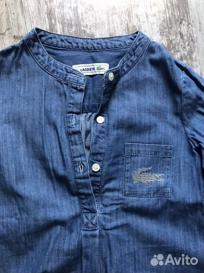 Джинсовая рубашка для девочки Lacoste