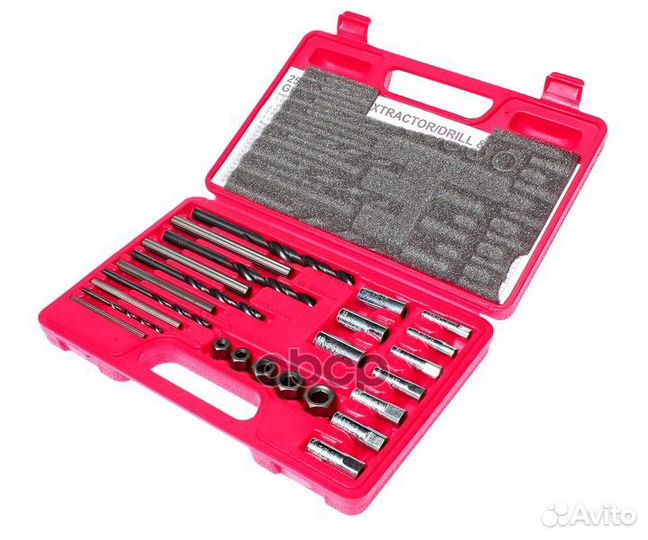 Набор экстракторов обломанных болтов 25 пр: 5-1