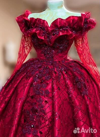 Королевское Свадебное Платье Красное