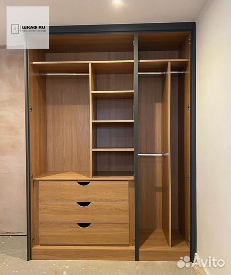 Шкаф распашной с фрезерованными фасадами