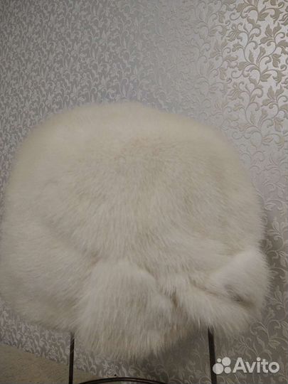 Шапка норковая белоснежная женская