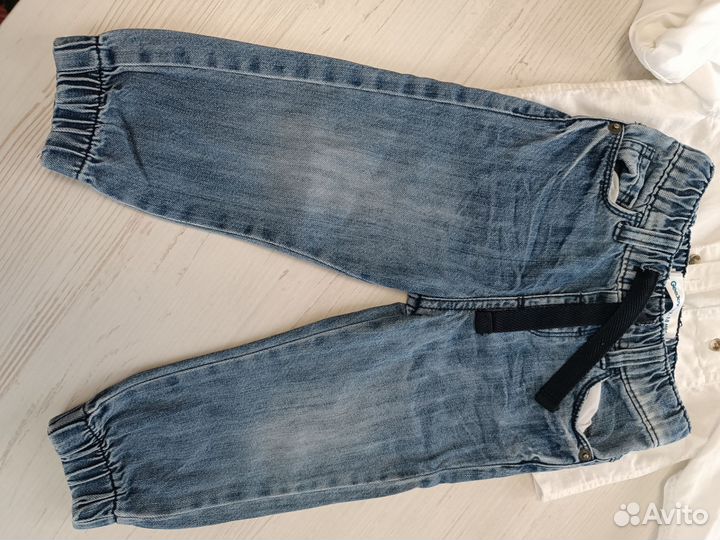 Рубашка H&M джинсы GeeJay 80-86