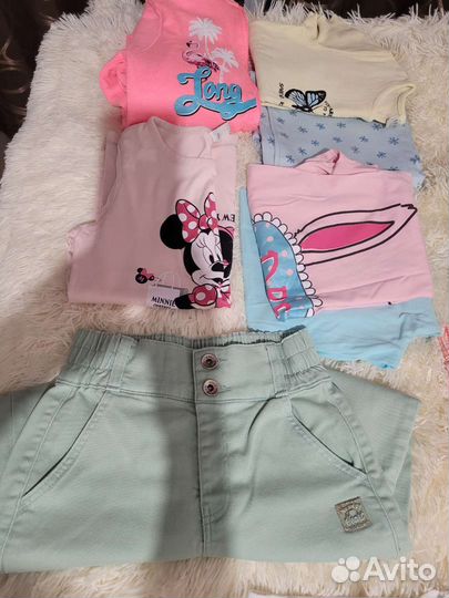 Вещи для девочки, пакетом р. 122-128