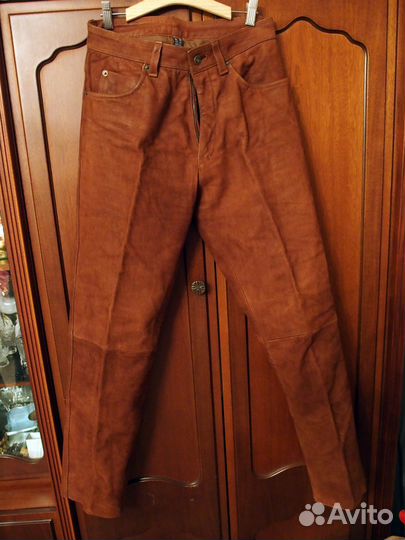 Джинсы брюки кожа John Devin