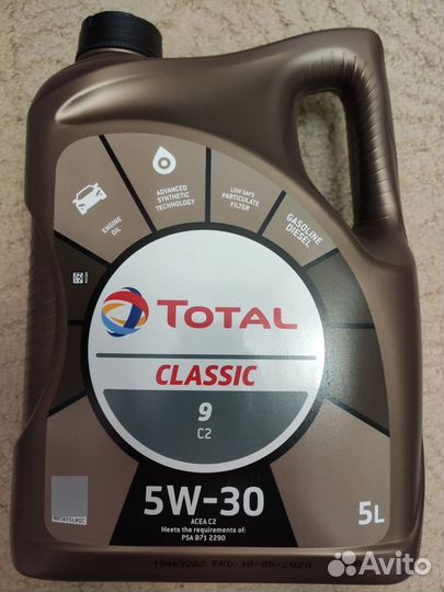 5w-30 Total Classic 9 1л
