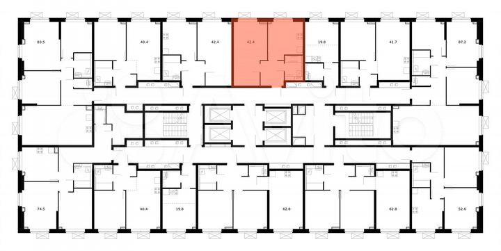 1-к. квартира, 42,4 м², 30/33 эт.