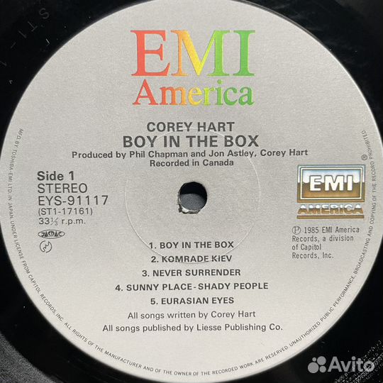 Corey Hart – Boy In The Box (Япония 1985г.)