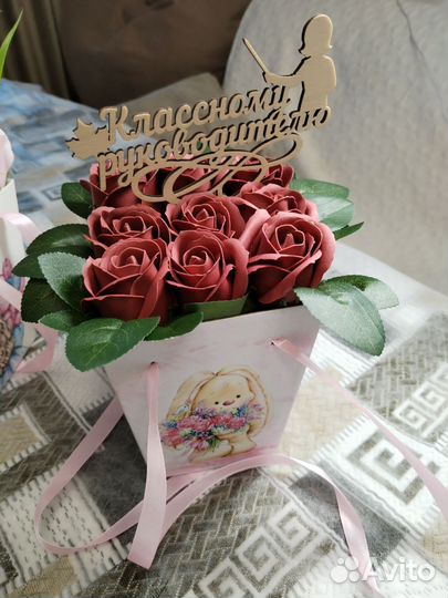 Букет из мыльных роз