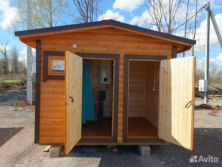 Дачный душ и туалет под ключ, строительство