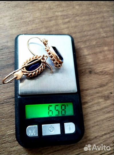 Золотые серьги 583 пробы