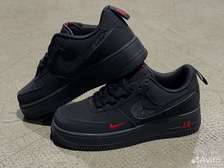 Nike Air Force 1 Low Multi-Swoosh Black Orange
