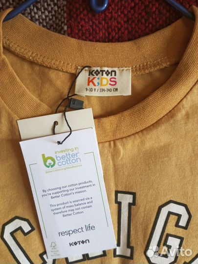 Новый лонгслив для мальчика 9-10 лет (134-140см)