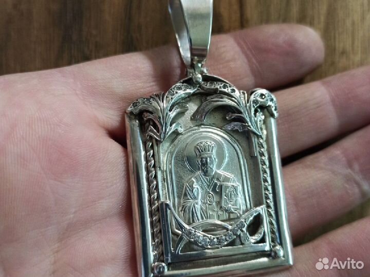 Серебряная подвеска Святой Николай 29 Грамм