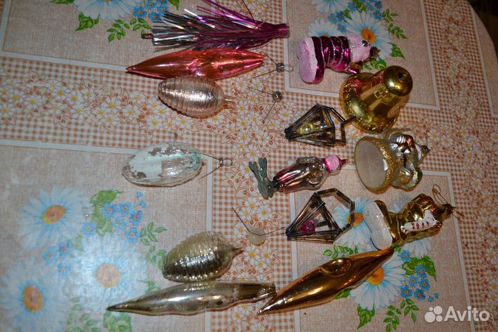 Елочные игрушки стекляные СССР под реставрацию